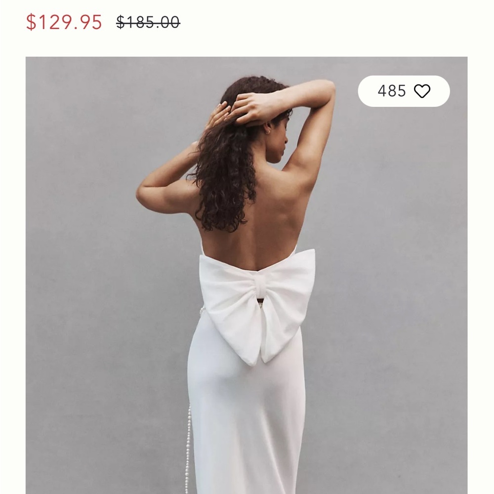 Hutch Delphine Strapless Bow-Back Crop Top